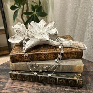 Elegant Silver Multi-Layer Necklace